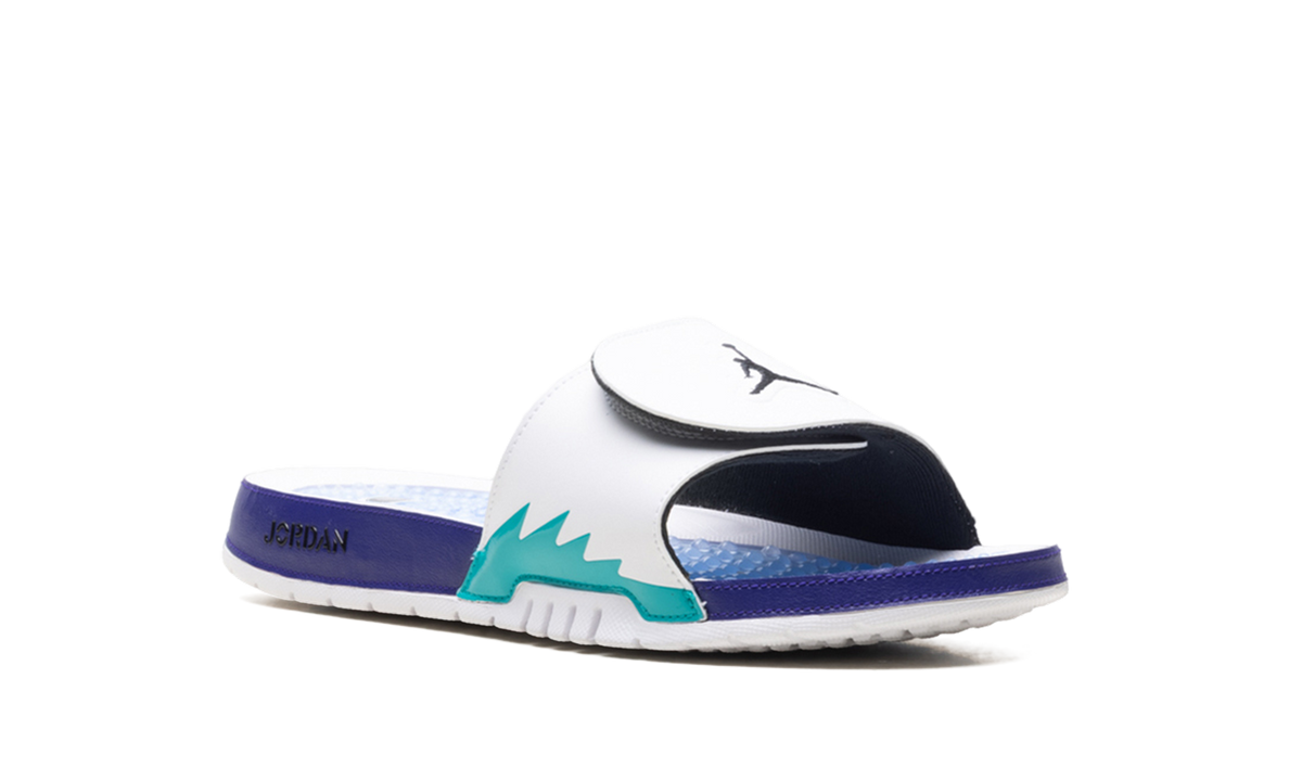 Jordan Hydro 5 Retro Slide White New Emerald Grape Ice Black 555501 103