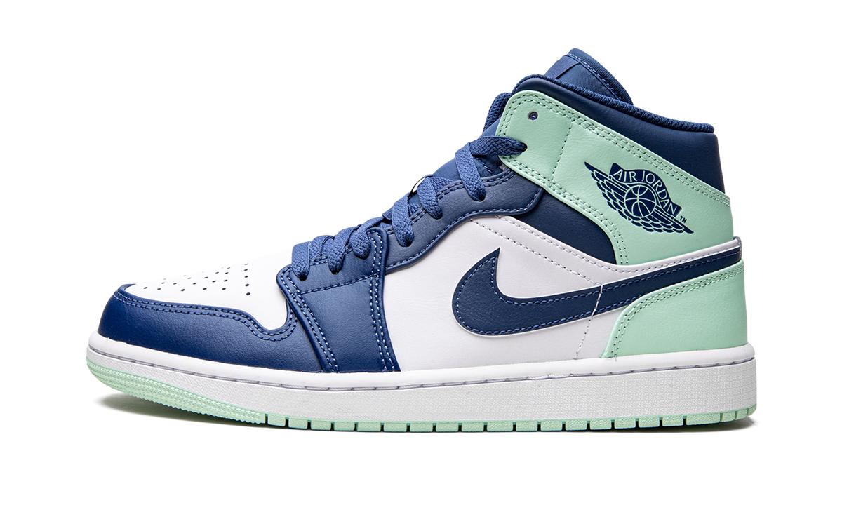 Air Jordan 1 Mid Blue Mint 554724 413