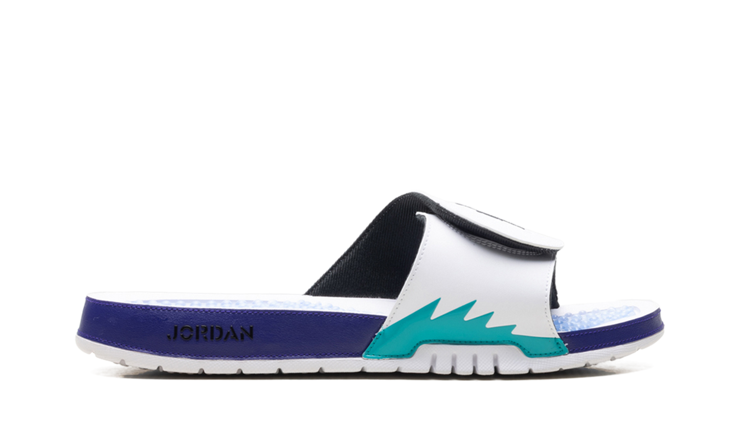Jordan Hydro 5 Retro Slide White New Emerald Grape Ice Black 555501 103