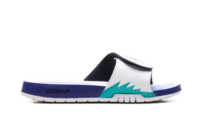 Jordan Hydro 5 Retro Slide White New Emerald Grape Ice Black 555501 103