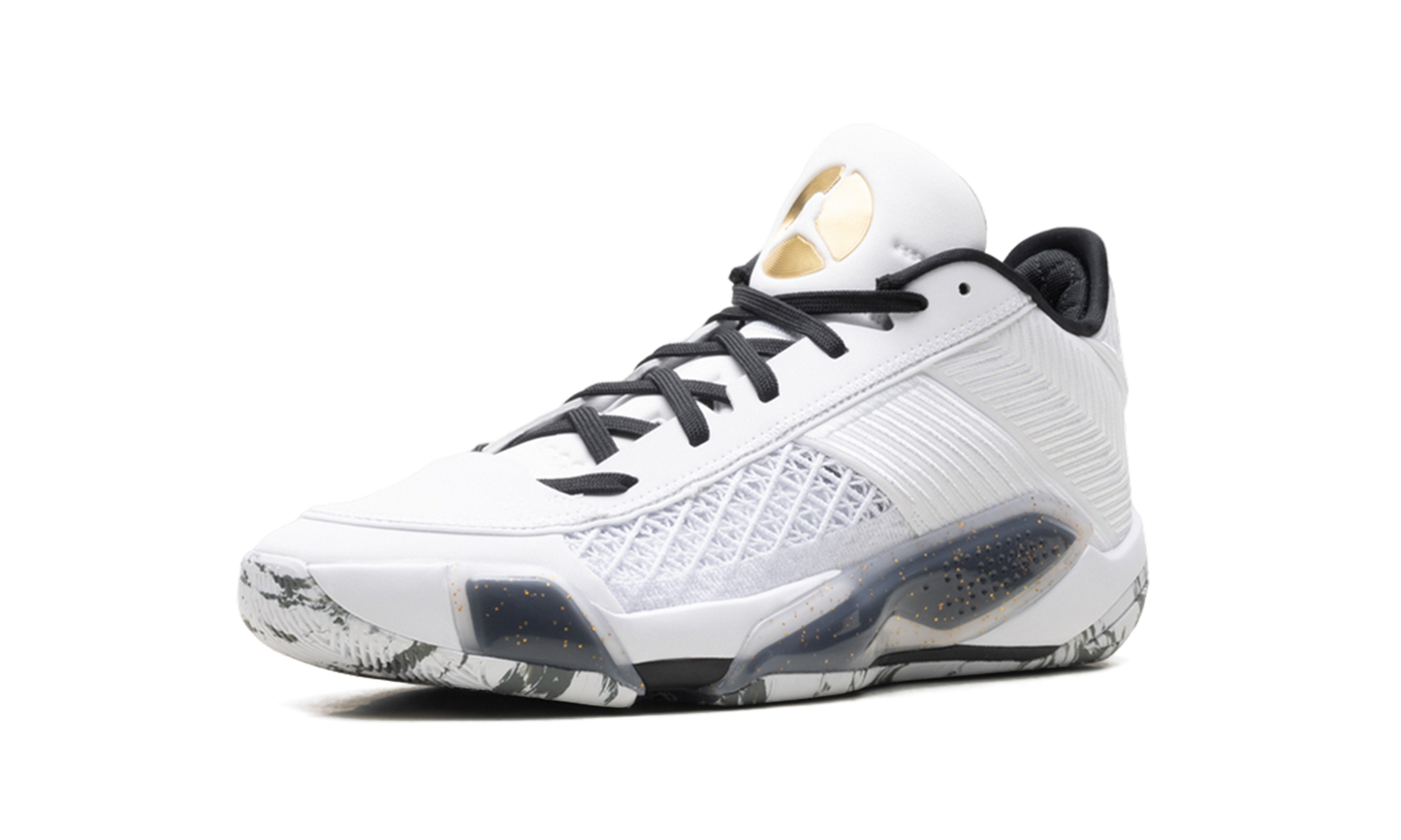 Jordan 38 Low White Metallic Gold Black FD2326 107