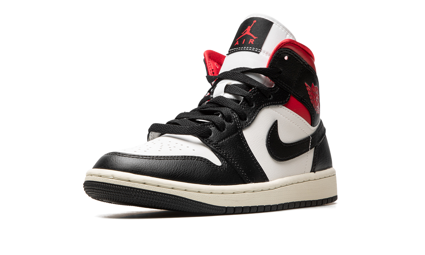 AIR JORDAN 1 MID WMNS Black / Gym Red / Sail BQ6472 061