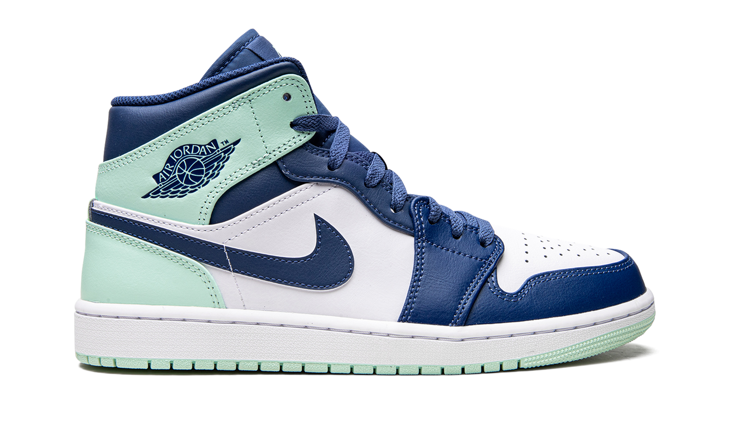 Air Jordan 1 Mid Blue Mint 554724 413