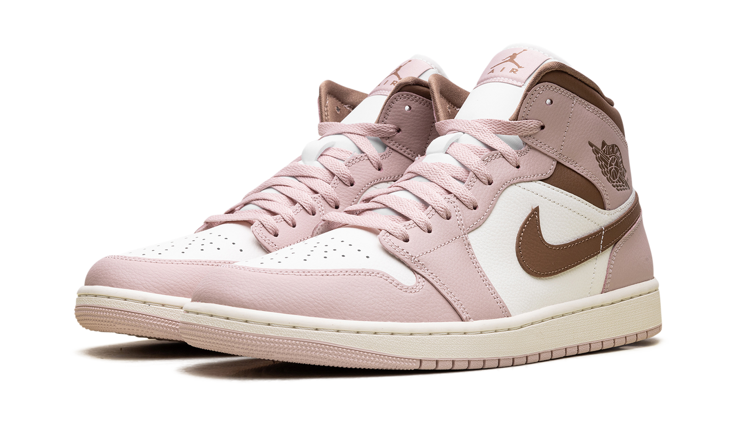 Jordan 1 Mid WMNS Pink Oxford Brown BQ6472 620