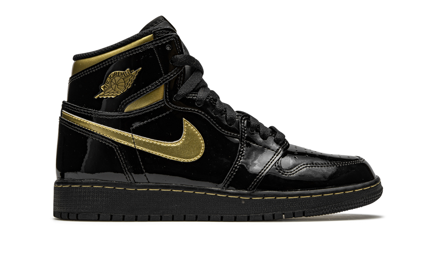 Air Jordan 1 Retro High OG GS Black Metallic Gold 575441 032
