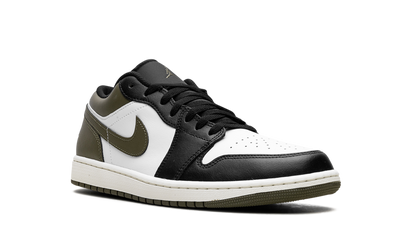 Air Jordan 1 Low Black Toe Medium Olive 553558 092