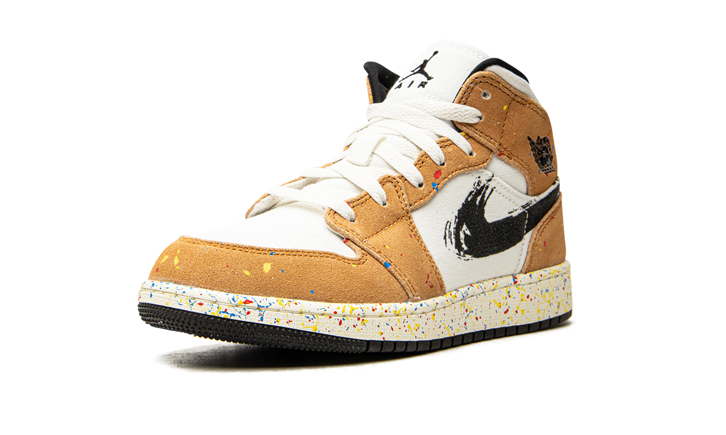 Air Jordan 1 Mid SE GS Brushstroke DA8006 100