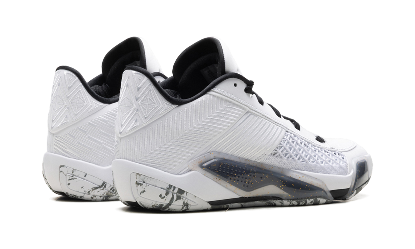 Jordan 38 Low White Metallic Gold Black FD2326 107