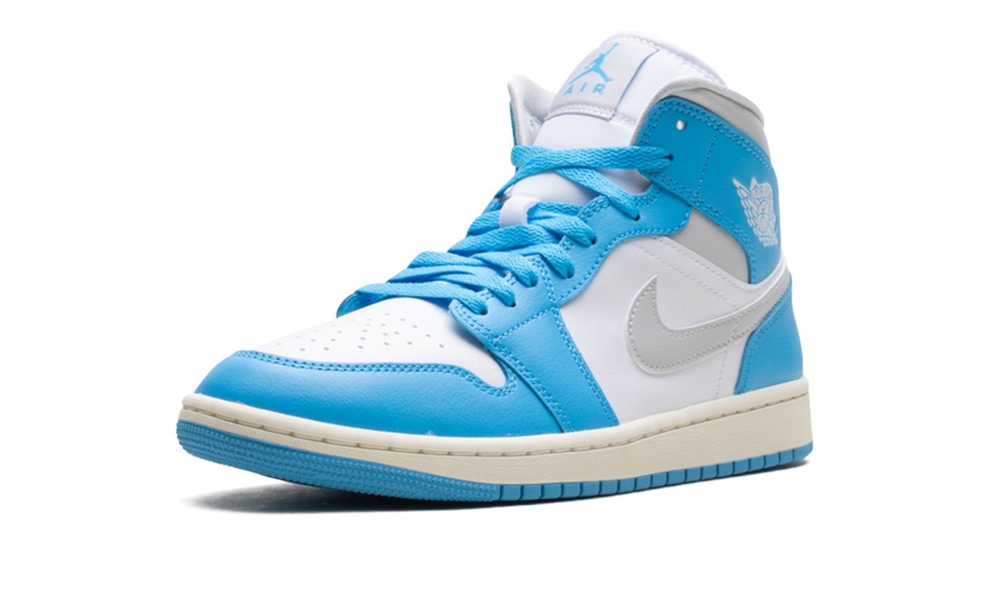 Jordan 1 Mid WMNS Dark Powder Blue White Sail Neutral Grey BQ6472 400