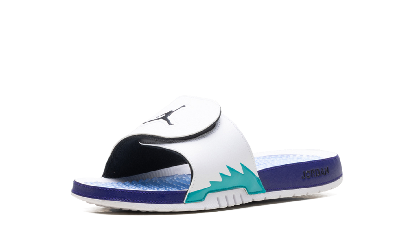 Jordan Hydro 5 Retro Slide White New Emerald Grape Ice Black 555501 103