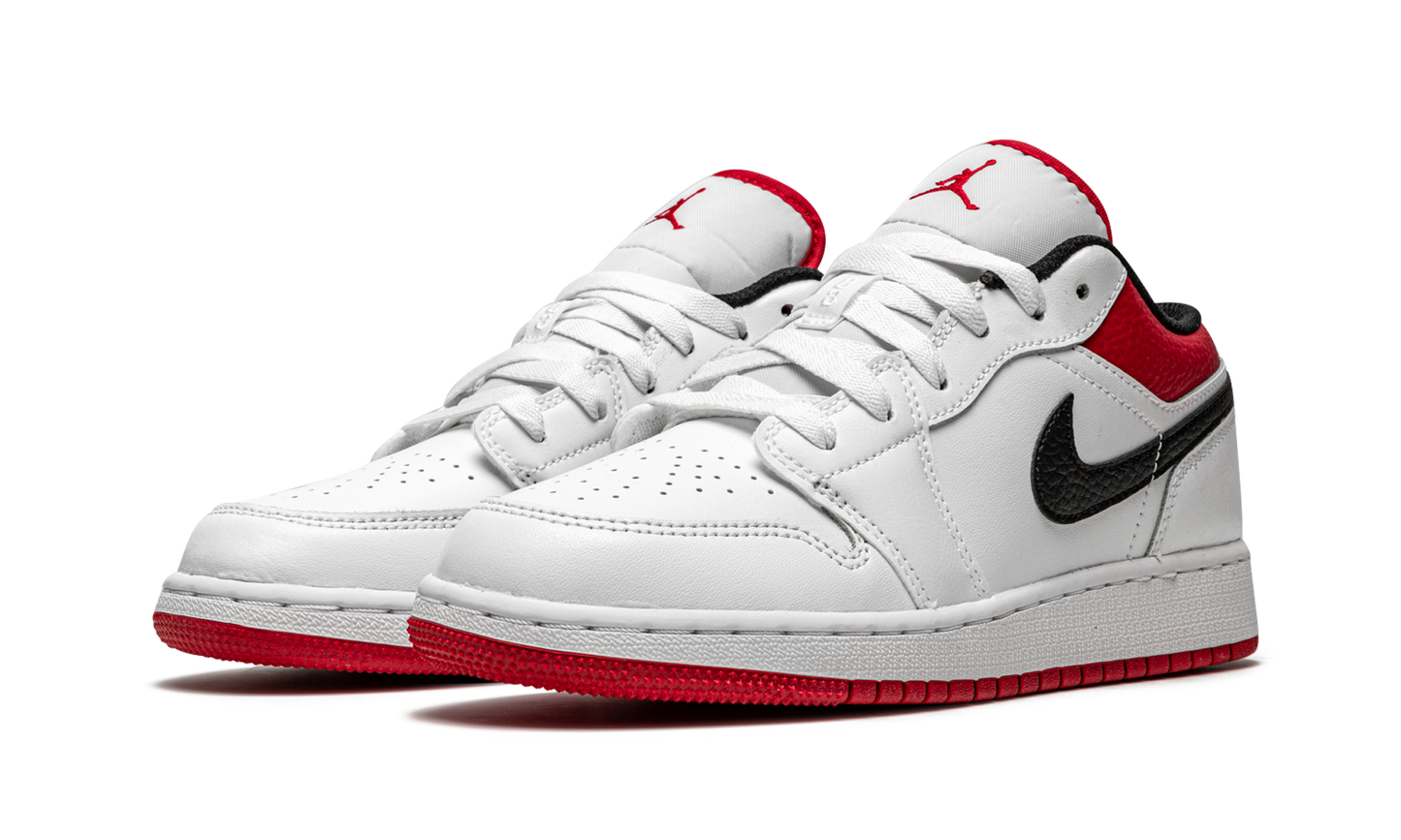 Air Jordan 1 Low GS White / Gym Red 553560 118