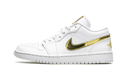 AIR JORDAN 1 Low SE WMNS White Metallic Gold CZ4776 100