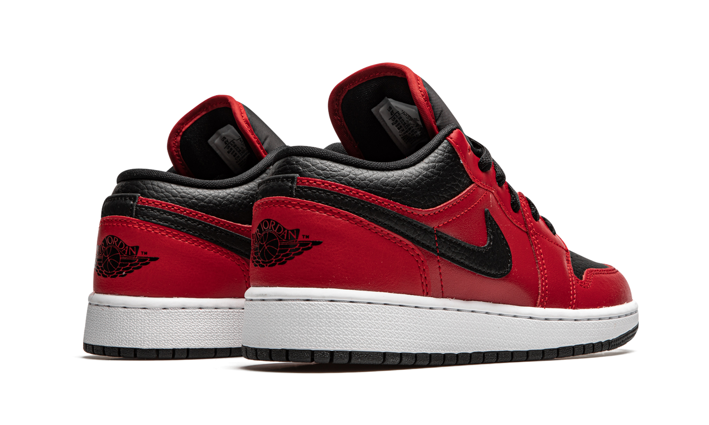 Air Jordan 1 Low GS Black Pebbled 553560 605