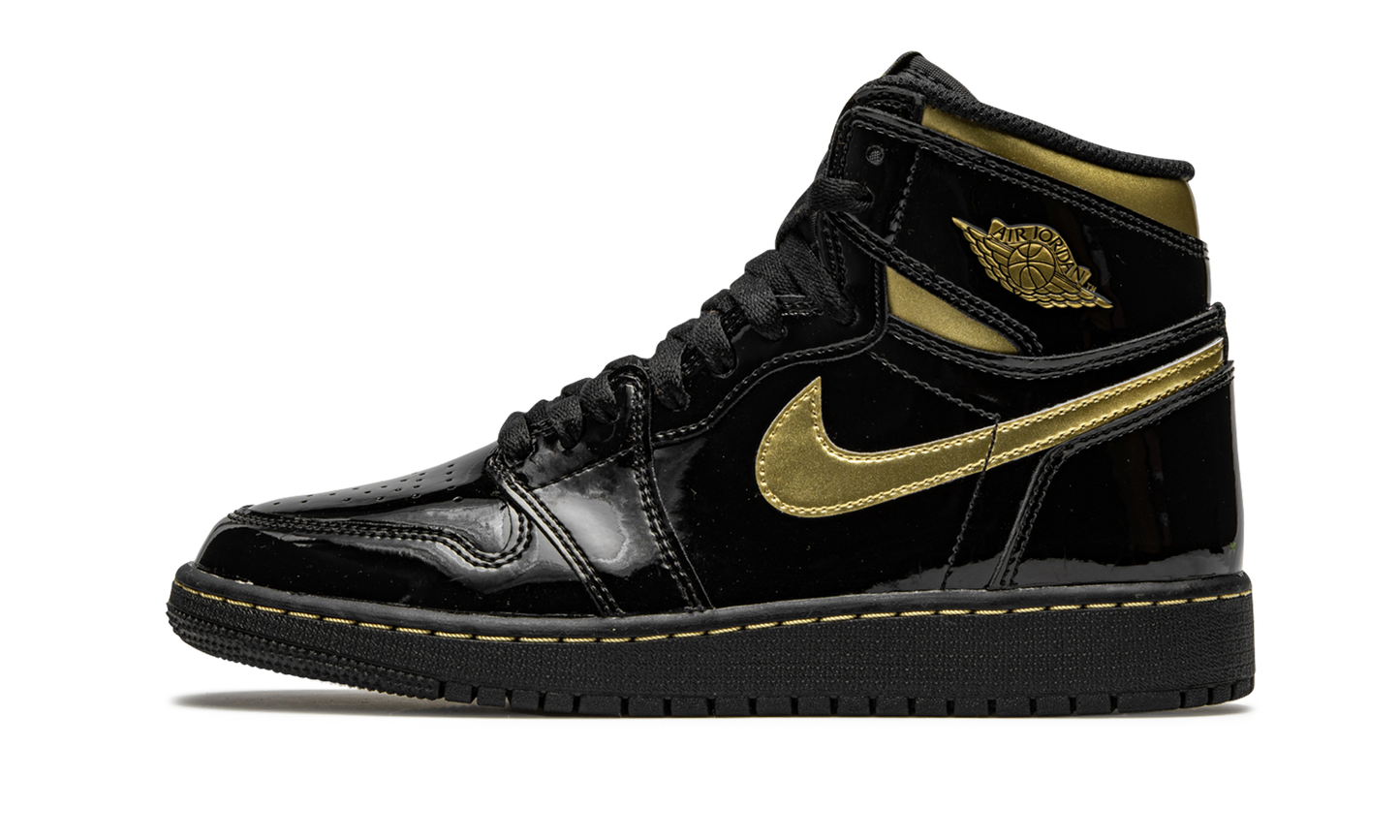 Air Jordan 1 Retro High OG GS Black Metallic Gold 575441 032