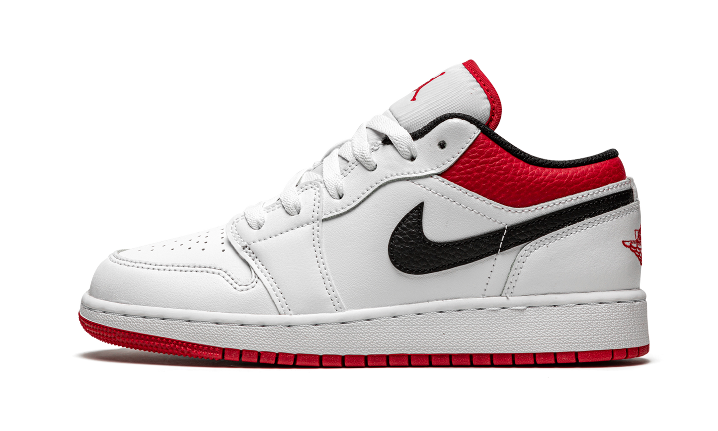 Air Jordan 1 Low GS White / Gym Red 553560 118