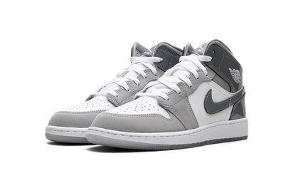 Jordan 1 Mid GS White Medium Cool Grey HF3193 100