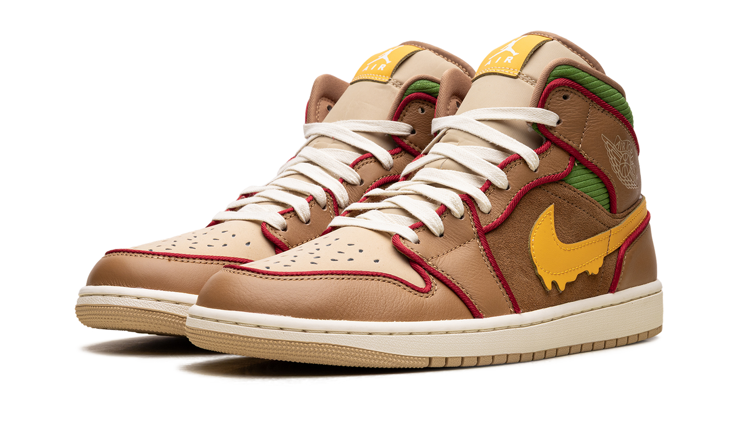 Jordan 1 Mid SE Cheeseburger IB7403 224