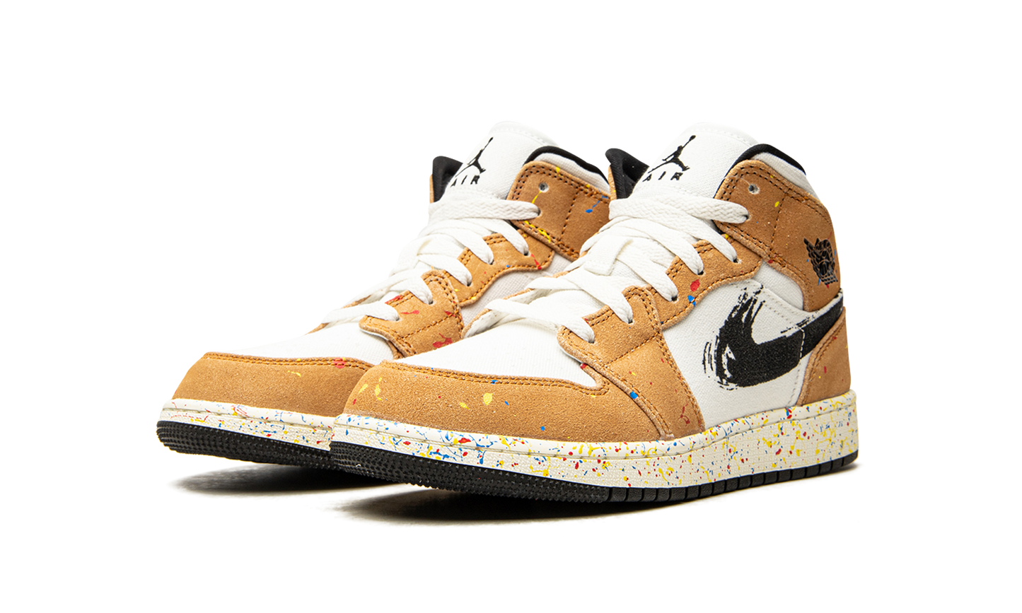Air Jordan 1 Mid SE GS Brushstroke DA8006 100