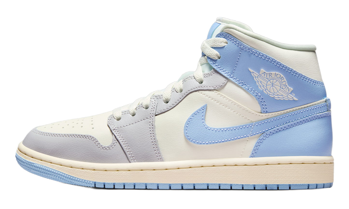 Air Jordan 1 Mid WMNS Psychic Blue Sail Coconut Milk BQ6472 402