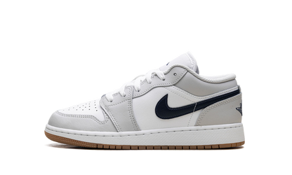Jordan 1 Low GS White Neutral Grey Gum Midnight Navy 553560 146