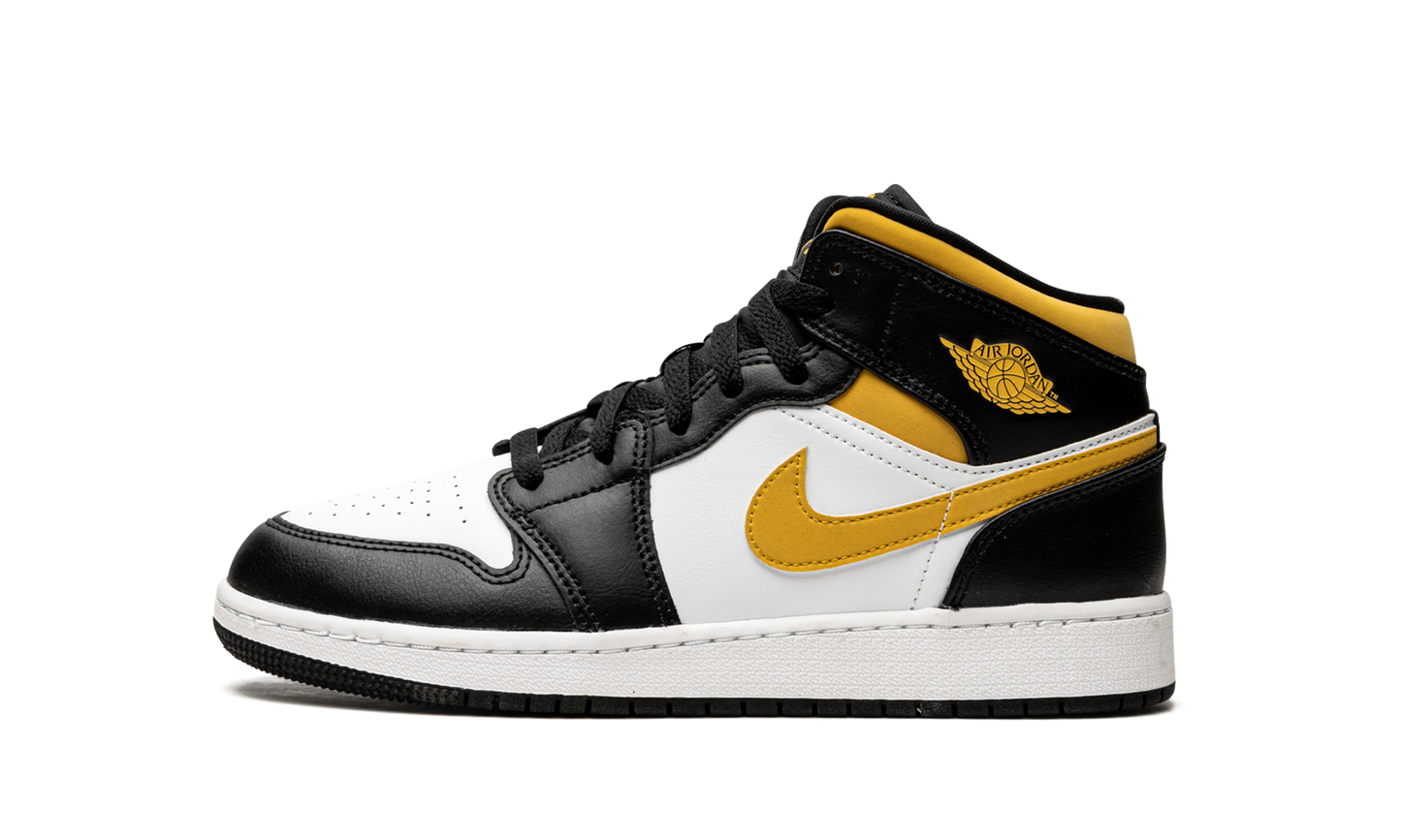 Air Jordan 1 Mid GS Pollen / Black / White 554725 177