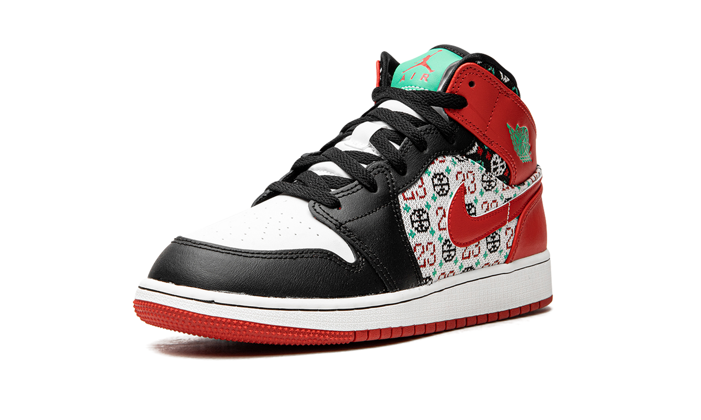 Jordan 1 Mid GS Ugly Christmas Sweater DM1208 150