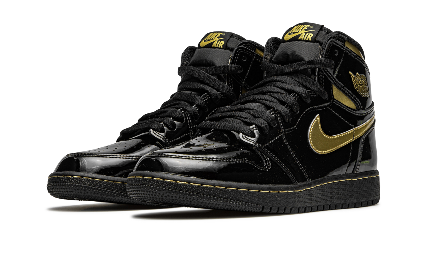 Air Jordan 1 Retro High OG GS Black Metallic Gold 575441 032
