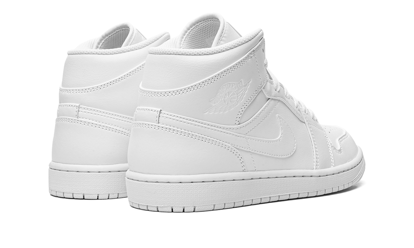 Air Jordan 1 Mid Triple White 554724 136
