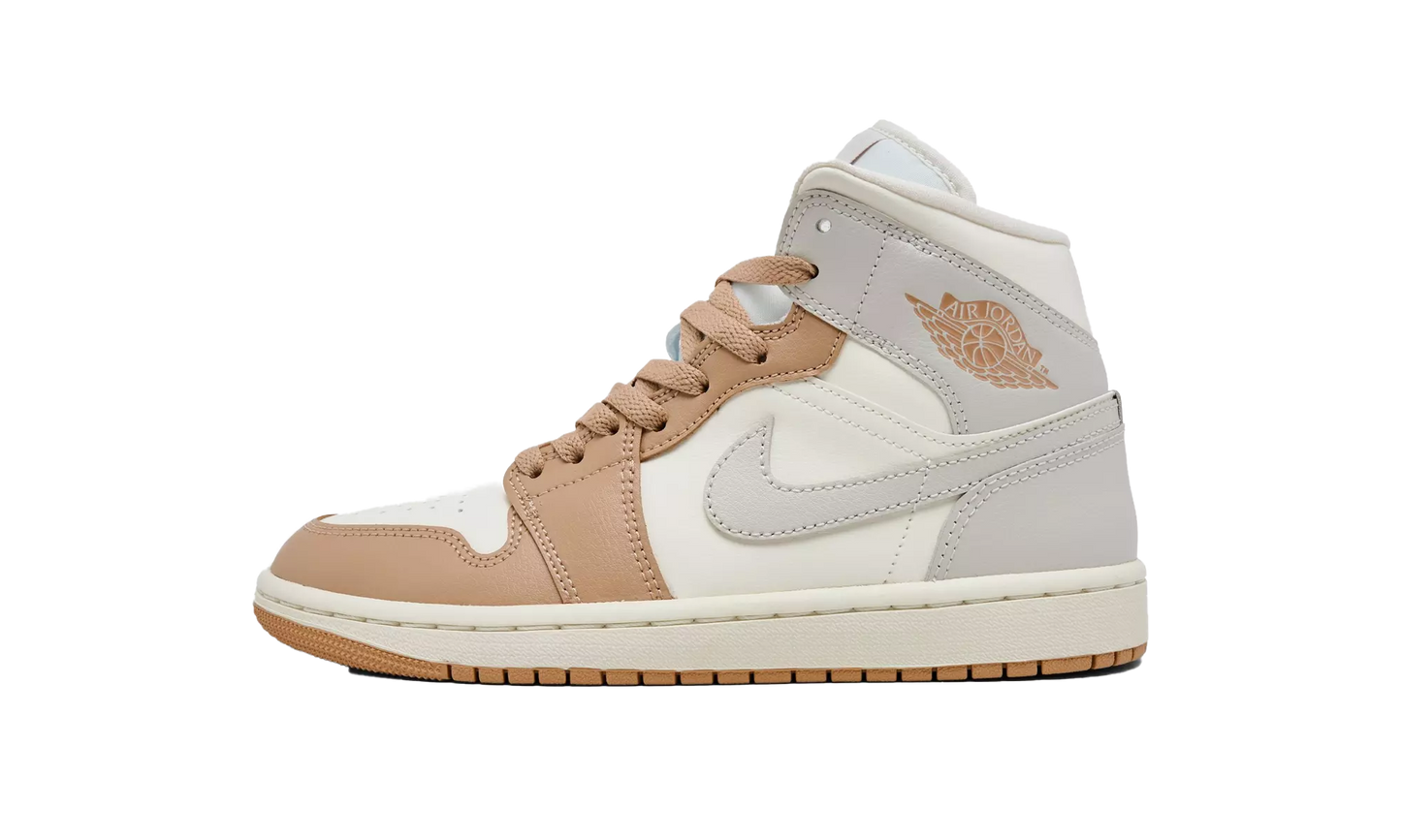 Air Jordan 1 Mid WMNS Pale Ivory Hemp BQ6472 118