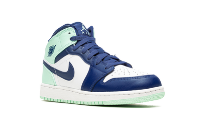 Air Jordan 1 Mid GS Blue Mint 554725 413