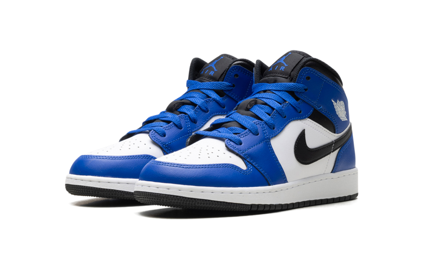 Jordan 1 Mid GS Game Royal White Black DQ8423 402