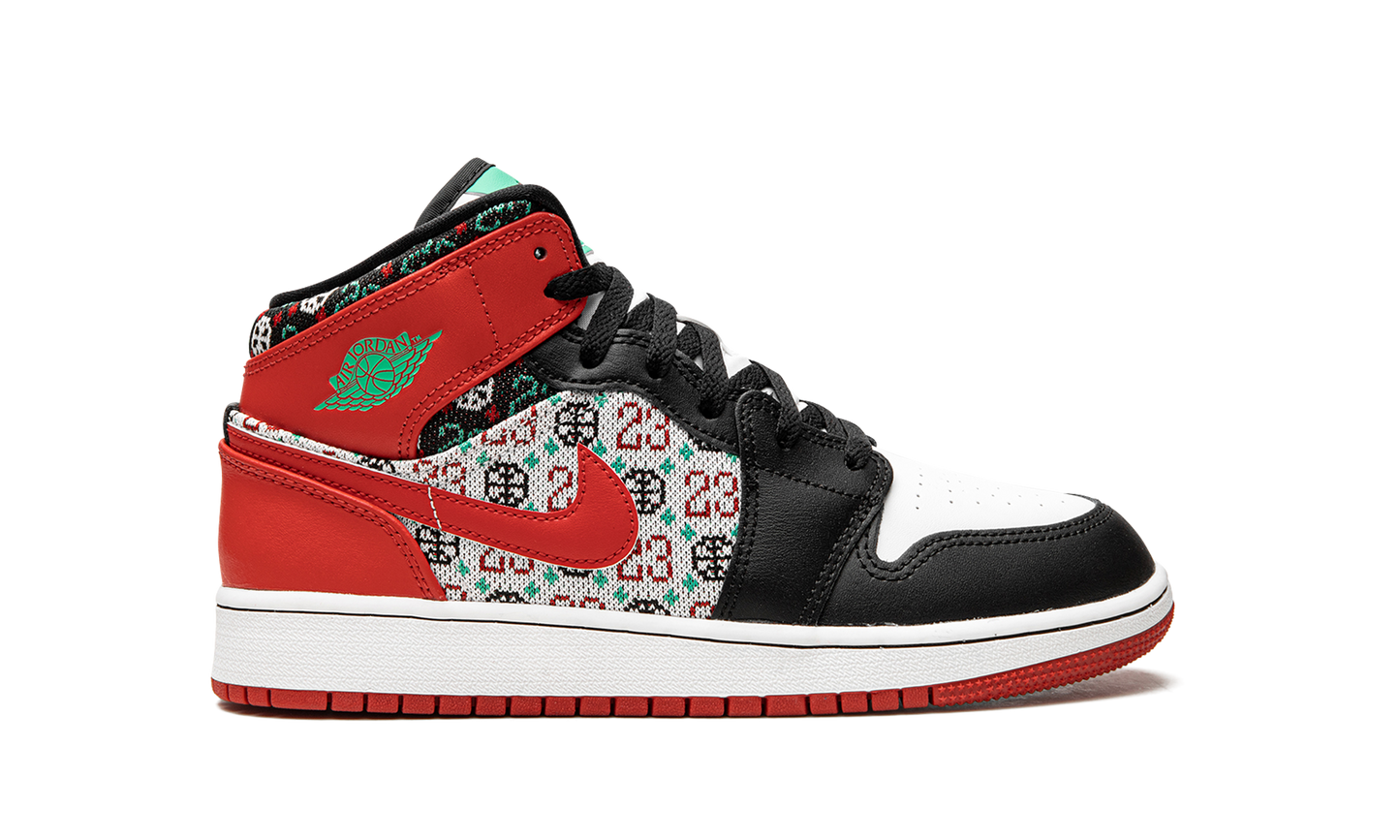 Jordan 1 Mid GS Ugly Christmas Sweater DM1208 150