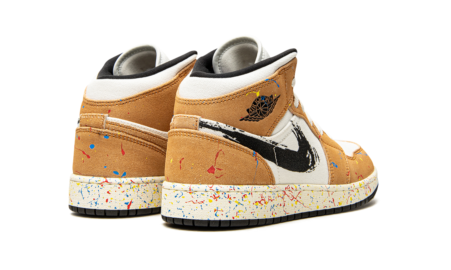 Air Jordan 1 Mid SE GS Brushstroke DA8006 100