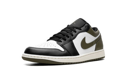 Air Jordan 1 Low Black Toe Medium Olive 553558 092