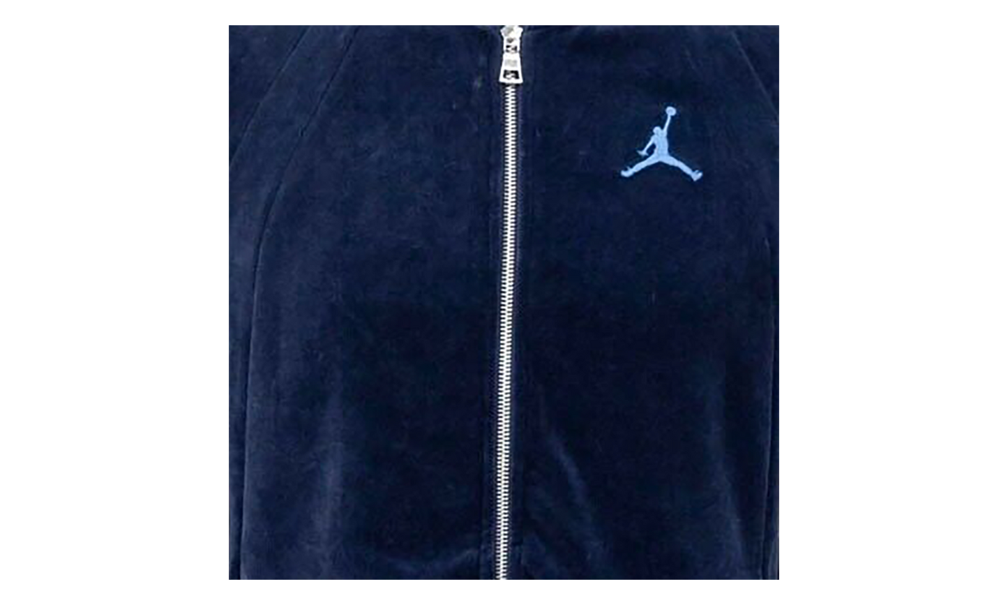Air Jordan Velour Full Zip Track Jacket Blue AH2357 410