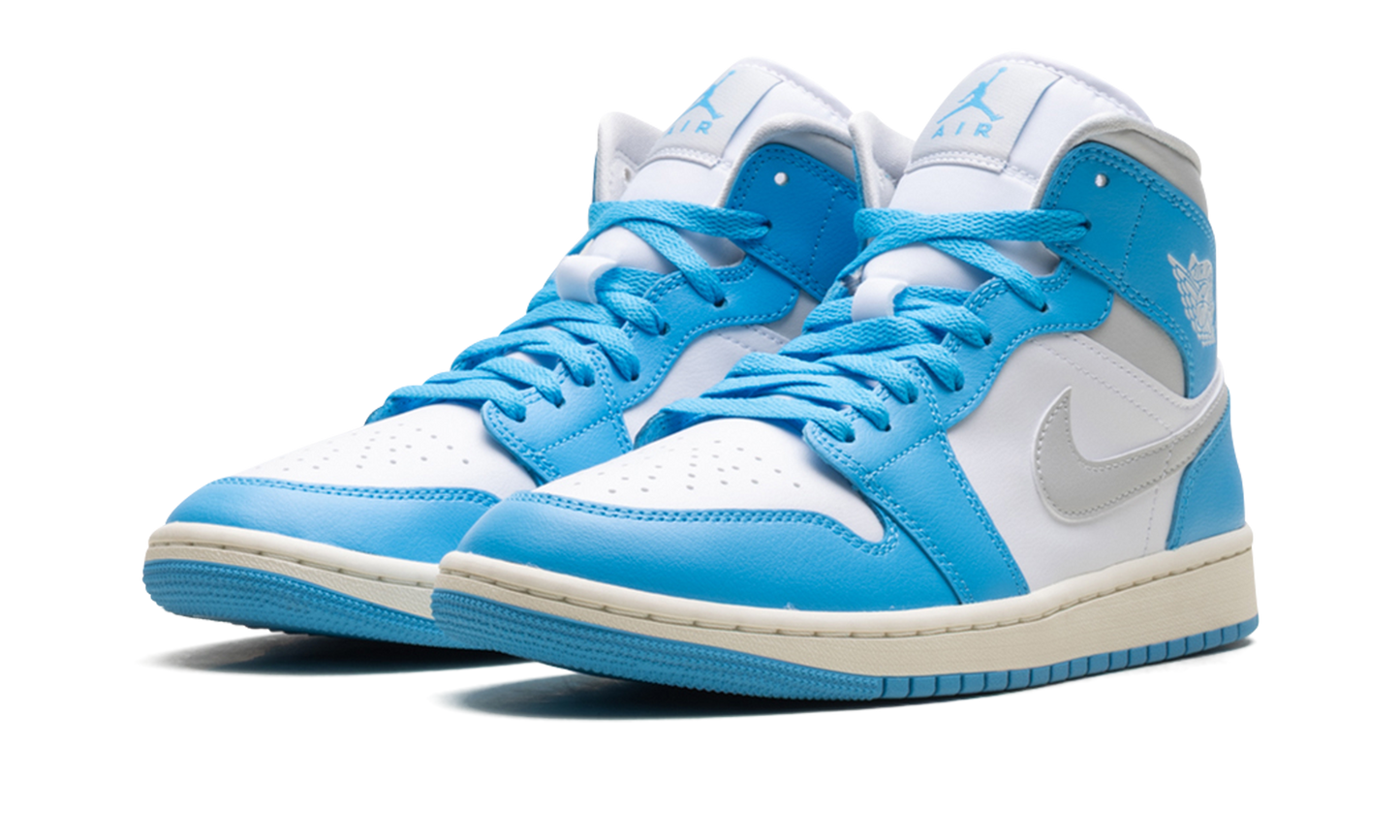 Jordan 1 Mid WMNS Dark Powder Blue White Sail Neutral Grey BQ6472 400