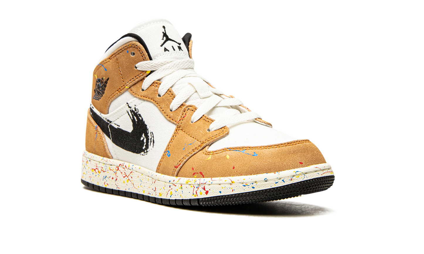 Air Jordan 1 Mid SE GS Brushstroke DA8006 100