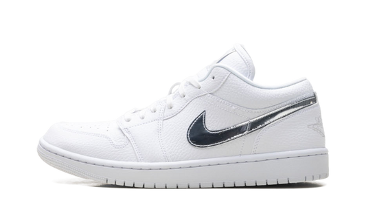 Womens Air Jordan 1 Low SE White Metallic Silver' IQ9381 100