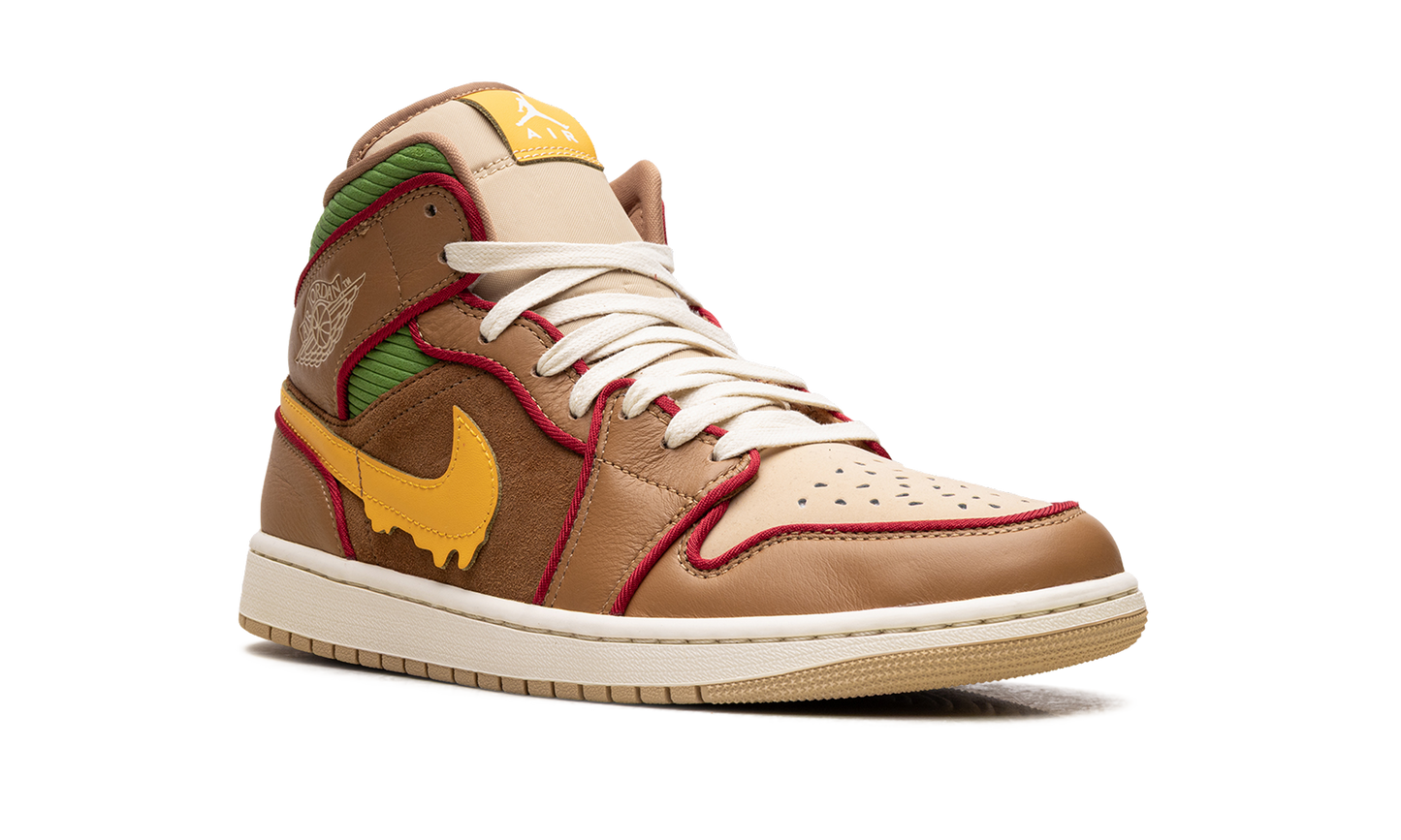 Jordan 1 Mid SE Cheeseburger IB7403 224