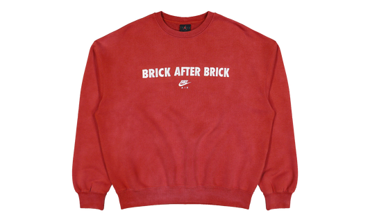Air Jordan x Nigel Sylvester Brick After Brick Fleece Crewneck Sweatshirt Vermilion / Sail IQ8154 671