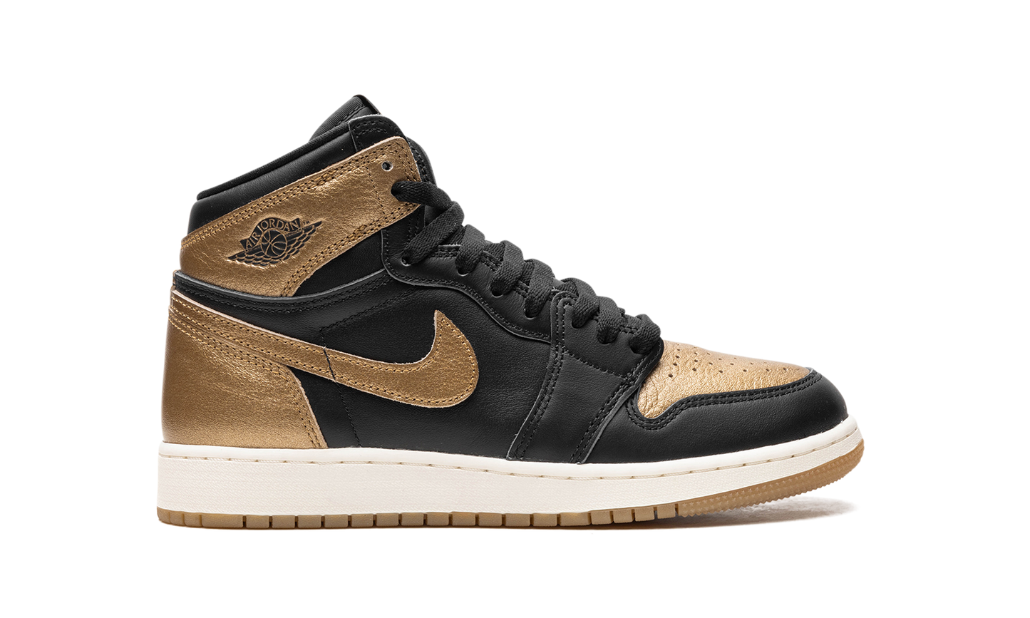 Air Jordan 1 GS Black Metallic Gold FD1437 071
