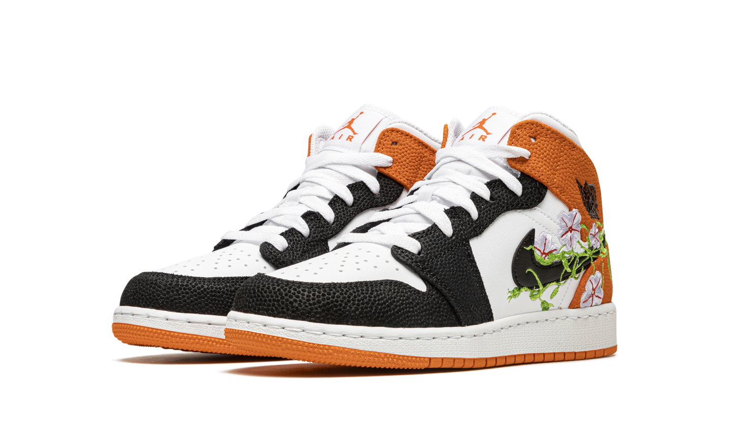 Air Jordan 1 Mid GS Basketball Blossom DQ8390 100