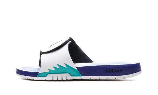 Jordan Hydro 5 Retro Slide White New Emerald Grape Ice Black 555501 103