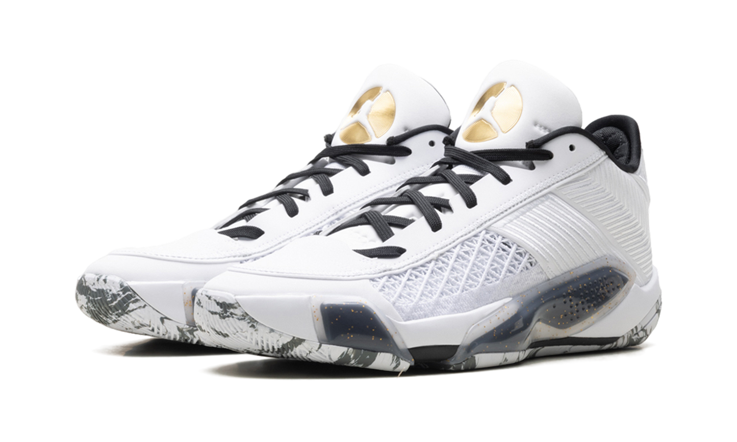 Jordan 38 Low White Metallic Gold Black FD2326 107