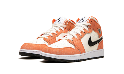Air Jordan 1 Mid SE GS Orange Suede DV1336 800