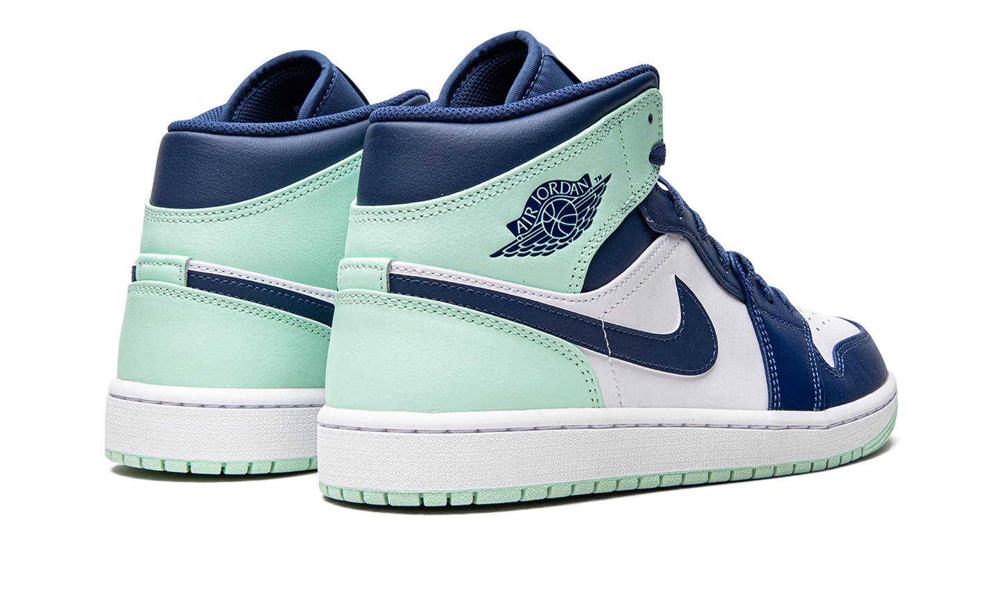 Air Jordan 1 Mid Blue Mint 554724 413
