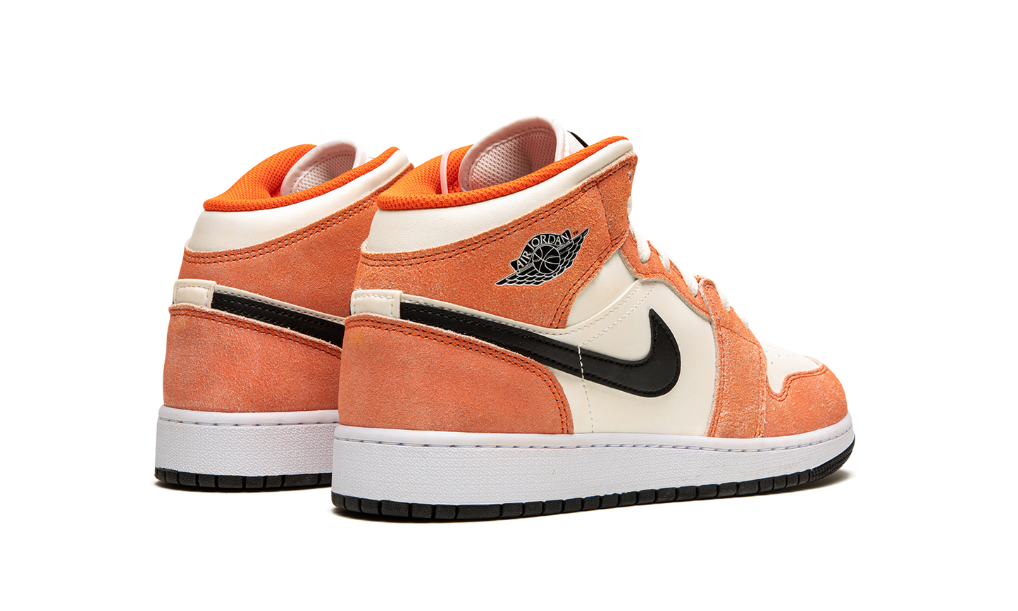 Air Jordan 1 Mid SE GS Orange Suede DV1336 800