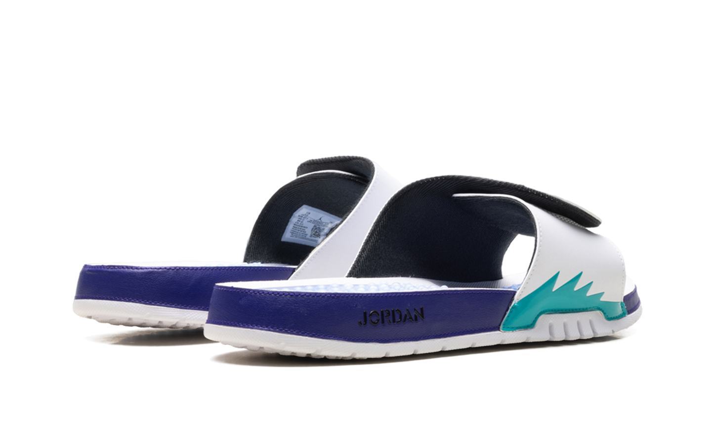 Jordan Hydro 5 Retro Slide White New Emerald Grape Ice Black 555501 103