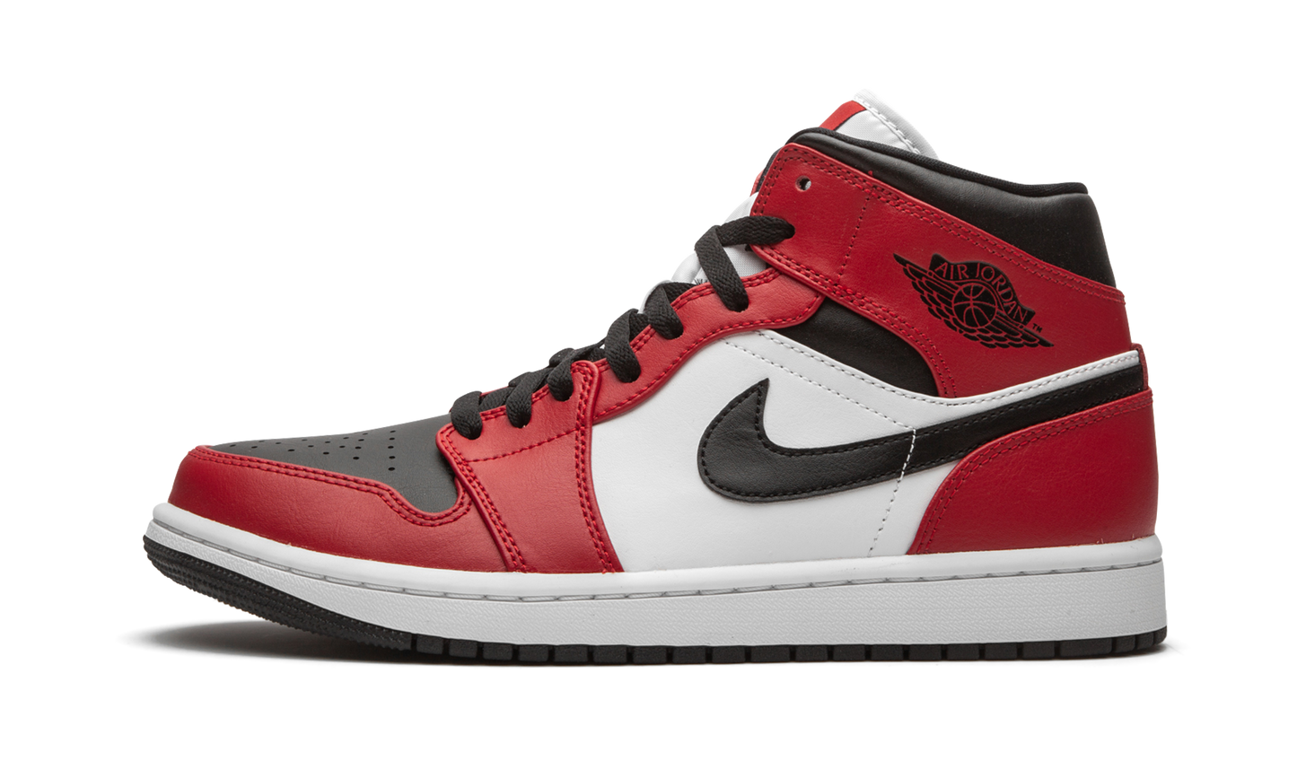 Air Jordan 1 Mid Chicago Black Toe 554724 069