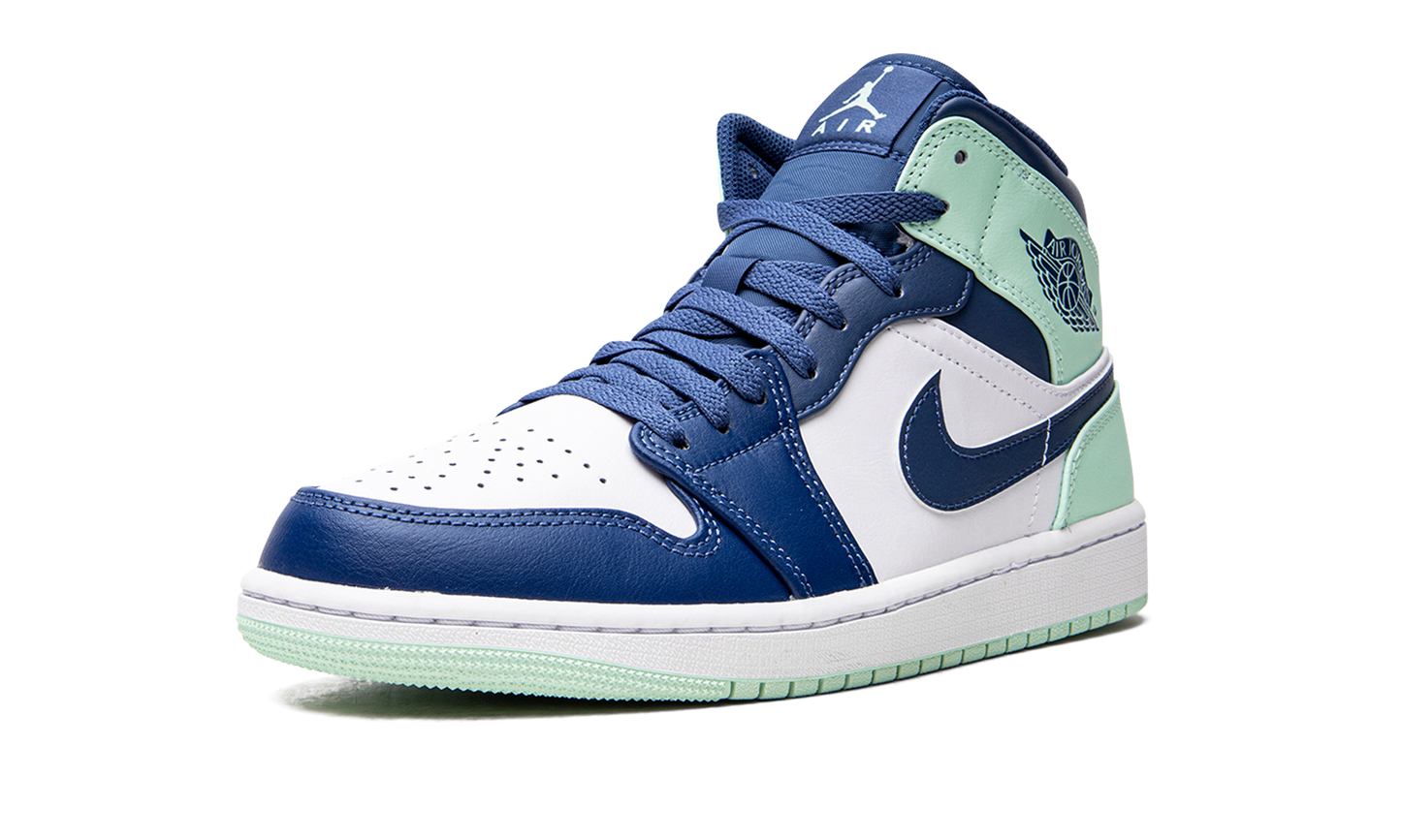 Air Jordan 1 Mid Blue Mint 554724 413